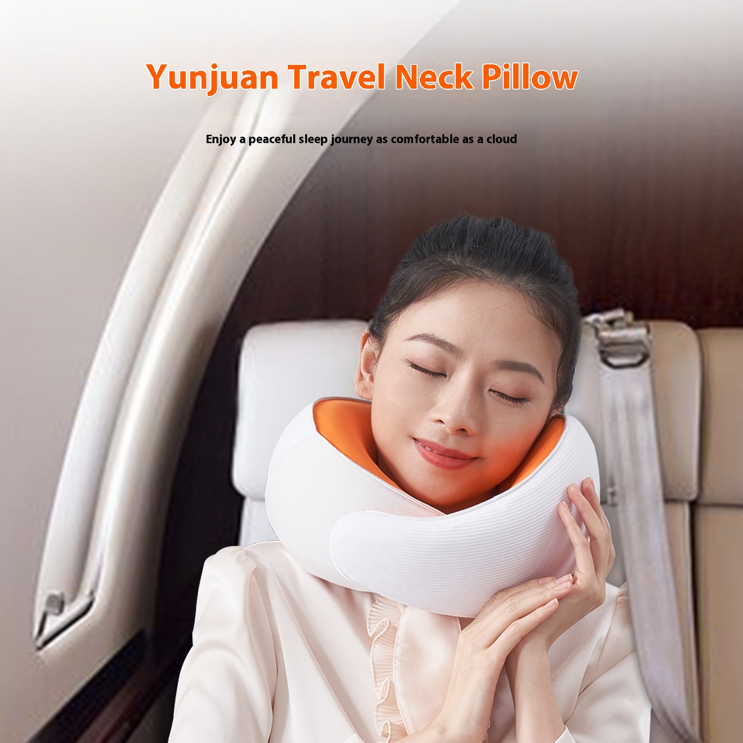 Memory Foam U-Shaped Neck Pillow with Storage Box – Slow Rebound Travel Pillow