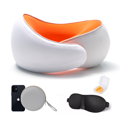 Memory Foam U-Shaped Neck Pillow with Storage Box – Slow Rebound Travel Pillow