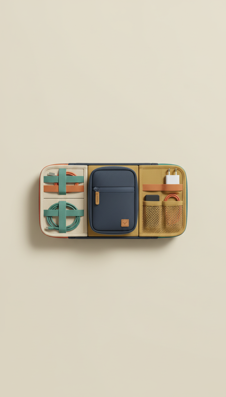 Compact Tech Organizer for Devices
